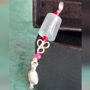 Aquamarine And Tourmaline Pendant Sterling Silver